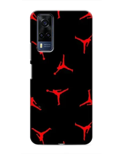 Чехол для Vivo Y53S с картинкой «Jordan Red Pattern»