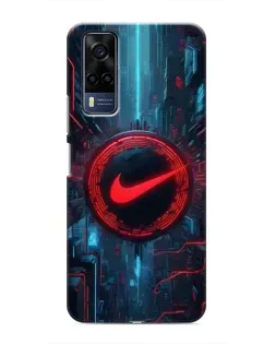 Чехол для Vivo Y53S с картинкой «Техногенный стиль Nike»