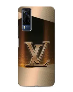 Чехол для Vivo Y53S с картинкой «LV — золотое сияние»
