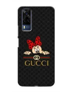 Чехол для Vivo Y53S с картинкой «Минни Маус Gucci — черный»
