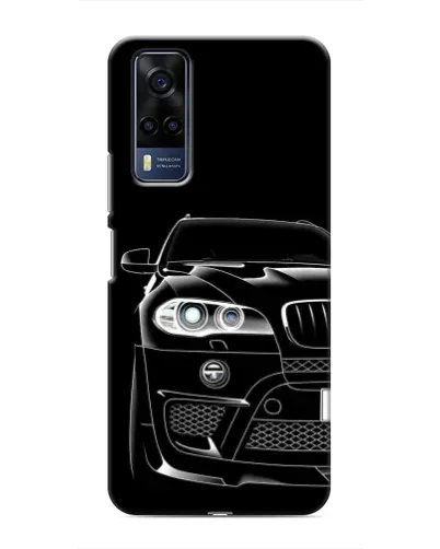 Чехол для Vivo Y53S с картинкой «Темный силуэт BMW»