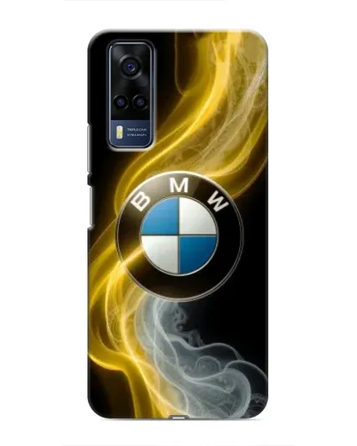 Чехол для Vivo Y53S с картинкой «Золотистый дым BMW»