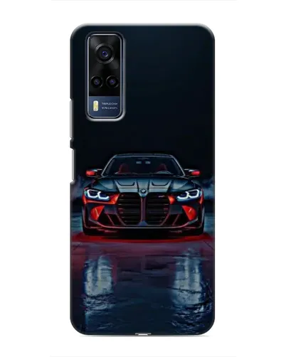 Чехол для Vivo Y53S с картинкой «BMW на мокрой дороге»