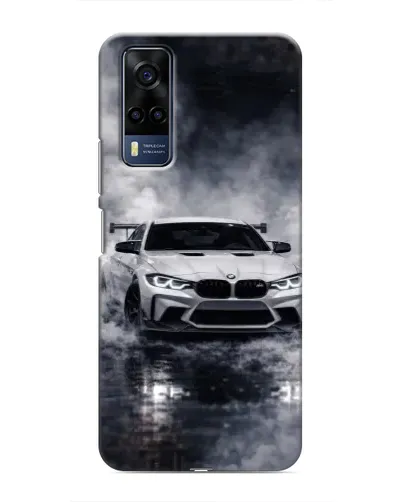 Чехол для Vivo Y53S с картинкой «BMW сквозь туман»