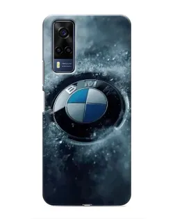 Чехол для Vivo Y53S с картинкой «Логотип BMW — лед»