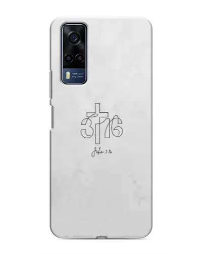 Чехол для Vivo Y53S с картинкой «Иоанна 3:16 Крест»