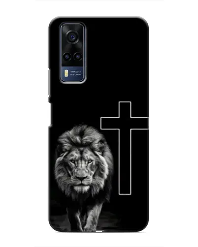 Чехол для Vivo Y53S с картинкой «Лев и Крест»