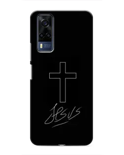 Чехол для Vivo Y53S с картинкой «Графический крест Jesus»