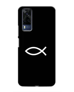 Чехол для Vivo Y53S с картинкой «Символ рыбы Jesus»