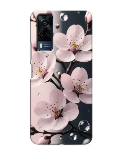 Чехол для Vivo Y53S с картинкой «Нежная сакура и капли» Чехол для Vivo Y53S с картинкой «Нежная сакура и капли»