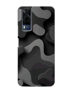 Чехол для Vivo Y53S с картинкой «Темный абстрактный камуфляж» Чехол для Vivo Y53S с картинкой «Темный абстрактный камуфляж»