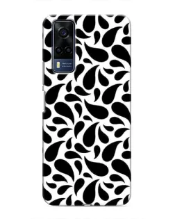 Чехол для Vivo Y53S с картинкой «Контрастные черные капли»