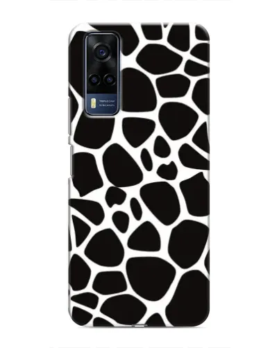 Чехол для Vivo Y53S с картинкой «Черно-белый жираф»