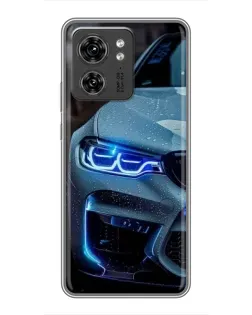 Чехол для Vivo Y60 с картинкой «Взгляд BMW с синими фарами»