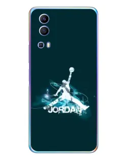 Чехол для Vivo Y72 с картинкой «Jordan Blue Fire»