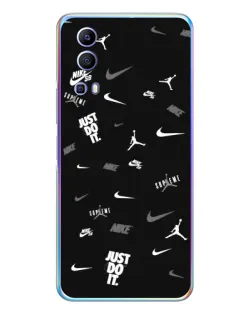 Чехол для Vivo Y72 с картинкой «Nike Black Pattern»