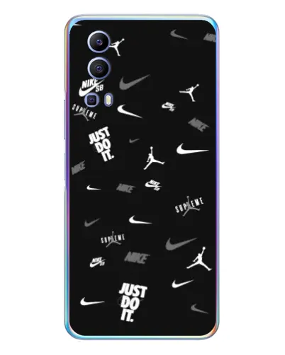 Чехол для Vivo Y72 с картинкой «Nike Black Pattern» Чехол для Vivo Y72 с картинкой «Nike Black Pattern»