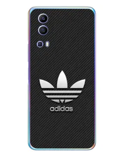 Чехол для Vivo Y72 с картинкой «Adidas Карбоновая текстура»