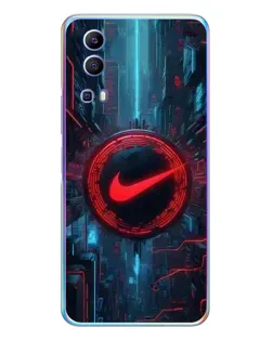 Чехол для Vivo Y72 с картинкой «Техногенный стиль Nike»