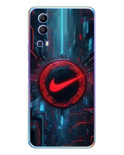 Чехол для Vivo Y72 с картинкой «Техногенный стиль Nike» Чехол для Vivo Y72 с картинкой «Техногенный стиль Nike»