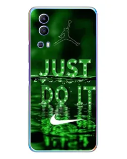 Чехол для Vivo Y72 с картинкой «Зеленый неоновый Nike»