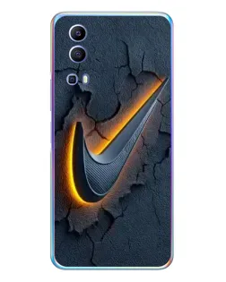 Чехол для Vivo Y72 с картинкой «Объемный логотип Найк»