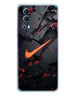 Чехол для Vivo Y72 с картинкой «Nike — эффект разломов»