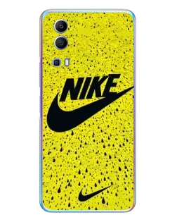Чехол для Vivo Y72 с картинкой «Желтый текстурный Nike»