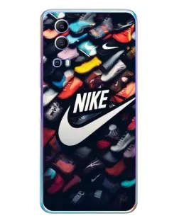 Чехол для Vivo Y72 с картинкой «Коллекция кроссовок Nike»