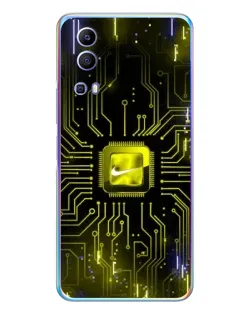 Чехол для Vivo Y72 с картинкой «Nike — золотая искра»