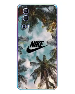Чехол для Vivo Y72 с картинкой «Тропический принт Nike»
