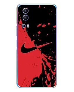 Чехол для Vivo Y72 с картинкой «Красные брызги Nike»