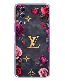 Чехол для Vivo Y72 с картинкой «Цветочный Louis Vuitton»