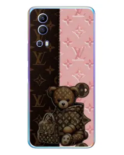 Чехол для Vivo Y72 с картинкой «Мишка в стиле LV»
