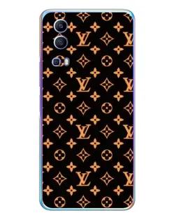 Чехол для Vivo Y72 с картинкой «Золотая монограмма LV»