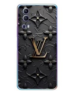 Чехол для Vivo Y72 с картинкой «Кожаная текстура LV»