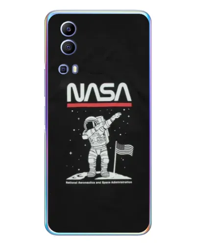 Чехол для Vivo Y72 с картинкой «NASA — шагаем по Луне» Чехол для Vivo Y72 с картинкой «NASA — шагаем по Луне»
