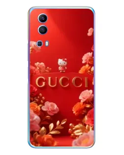 Чехол для Vivo Y72 с картинкой «Gucci — золотой сад»