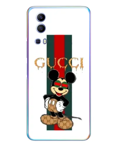 Чехол для Vivo Y72 с картинкой «Микки Маус Gucci — полосы» Чехол для Vivo Y72 с картинкой «Микки Маус Gucci — полосы»