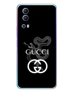 Чехол для Vivo Y72 с картинкой «Gucci — серебряная змея»