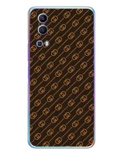 Чехол для Vivo Y72 с картинкой «Gucci — золотые диагонали»