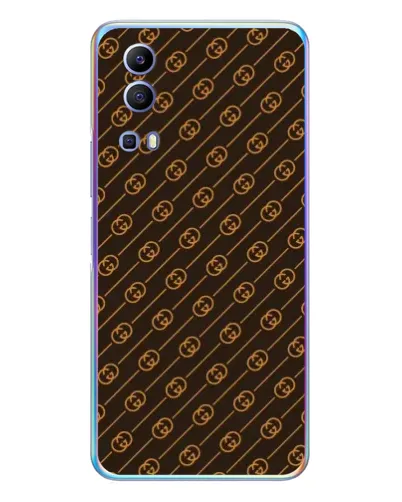 Чехол для Vivo Y72 с картинкой «Gucci — золотые диагонали» Чехол для Vivo Y72 с картинкой «Gucci — золотые диагонали»