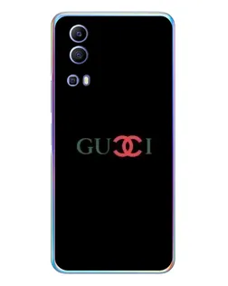 Чехол для Vivo Y72 с картинкой «Gucci — красный градиент»
