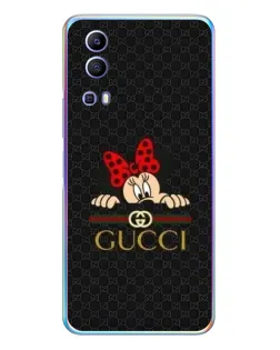 Чехол для Vivo Y72 с картинкой «Минни Маус Gucci — черный»