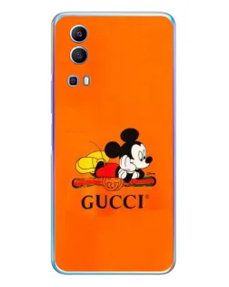 Чехол для Vivo Y72 с картинкой «Микки Маус Gucci — оранж»
