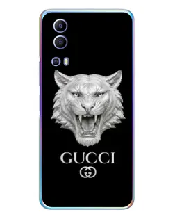Чехол для Vivo Y72 с картинкой «Gucci — серебряный лев»
