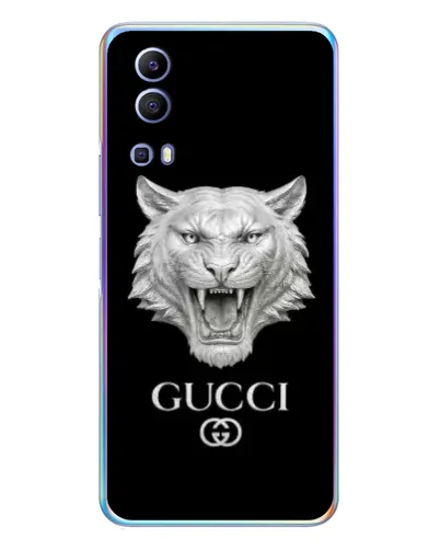 Чехол для Vivo Y72 с картинкой «Gucci — серебряный лев» Чехол для Vivo Y72 с картинкой «Gucci — серебряный лев»