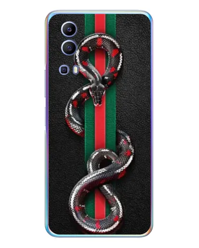 Чехол для Vivo Y72 с картинкой «Gucci — змея на полосе» Чехол для Vivo Y72 с картинкой «Gucci — змея на полосе»