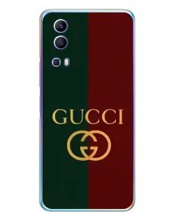 Чехол для Vivo Y72 с картинкой «Gucci — темно-зеленый градиент»