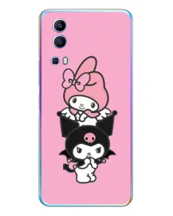Чехол для Vivo Y72 с картинкой «My Melody и Kuromi» Чехол для Vivo Y72 с картинкой «My Melody и Kuromi»